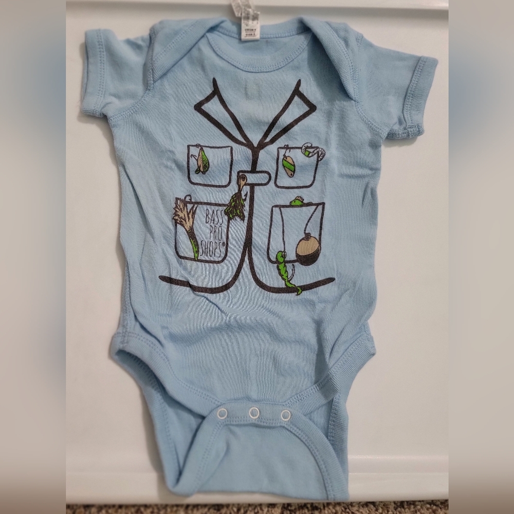 Bass Pro fishing onsie size 6 months